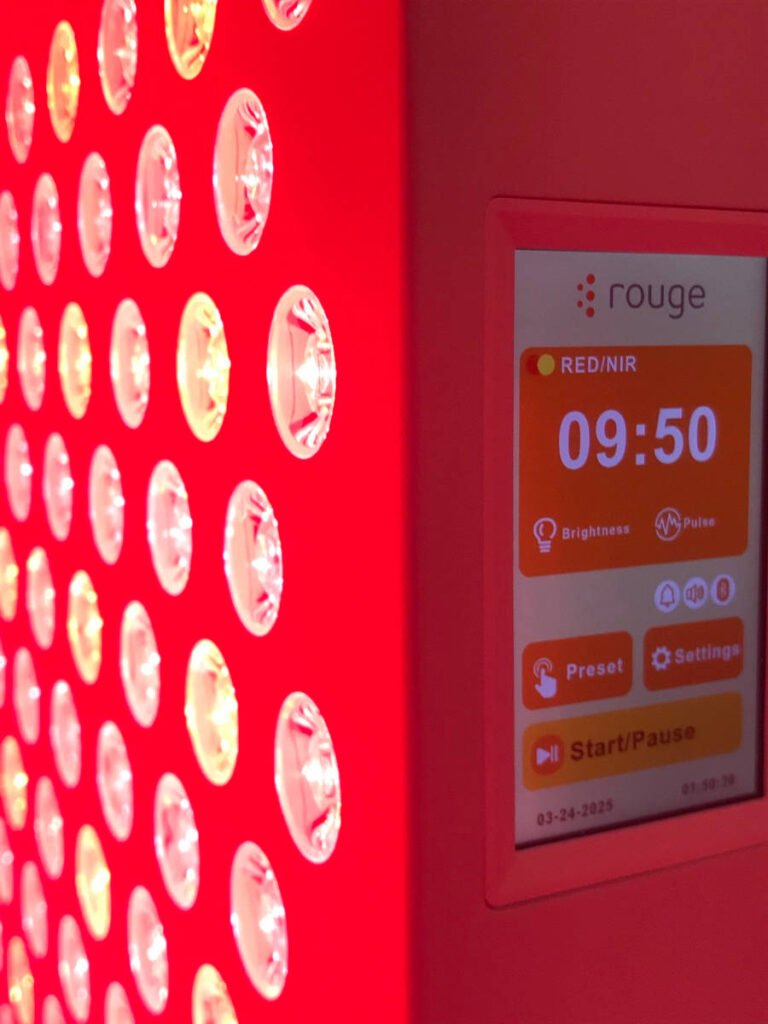 Control Panel on the Rouge Red Light Therapy Panel