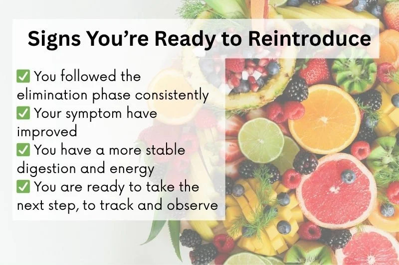 Bowl of fruit in the background with text overlay. The heading reads 